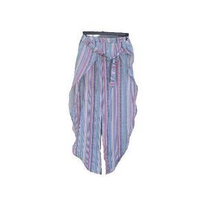 PACIFIC BEACH wide leg striped pants beach coverup splits up both sides size L